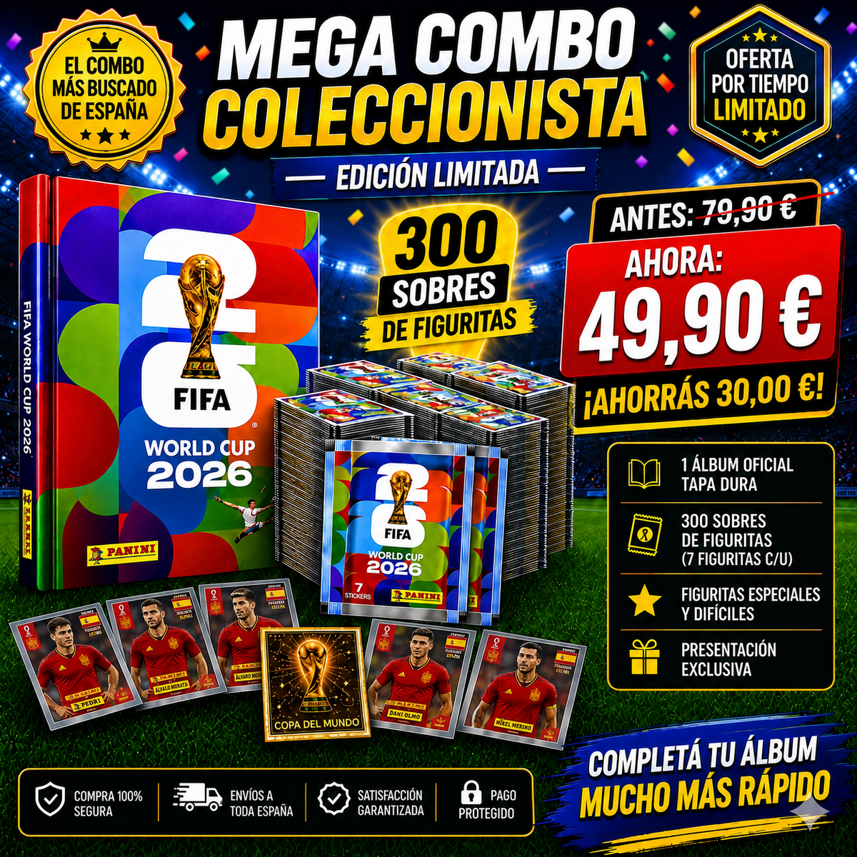 Álbum Del Mundial 2026 Nuevo + 300 Sobres de Figuritas
