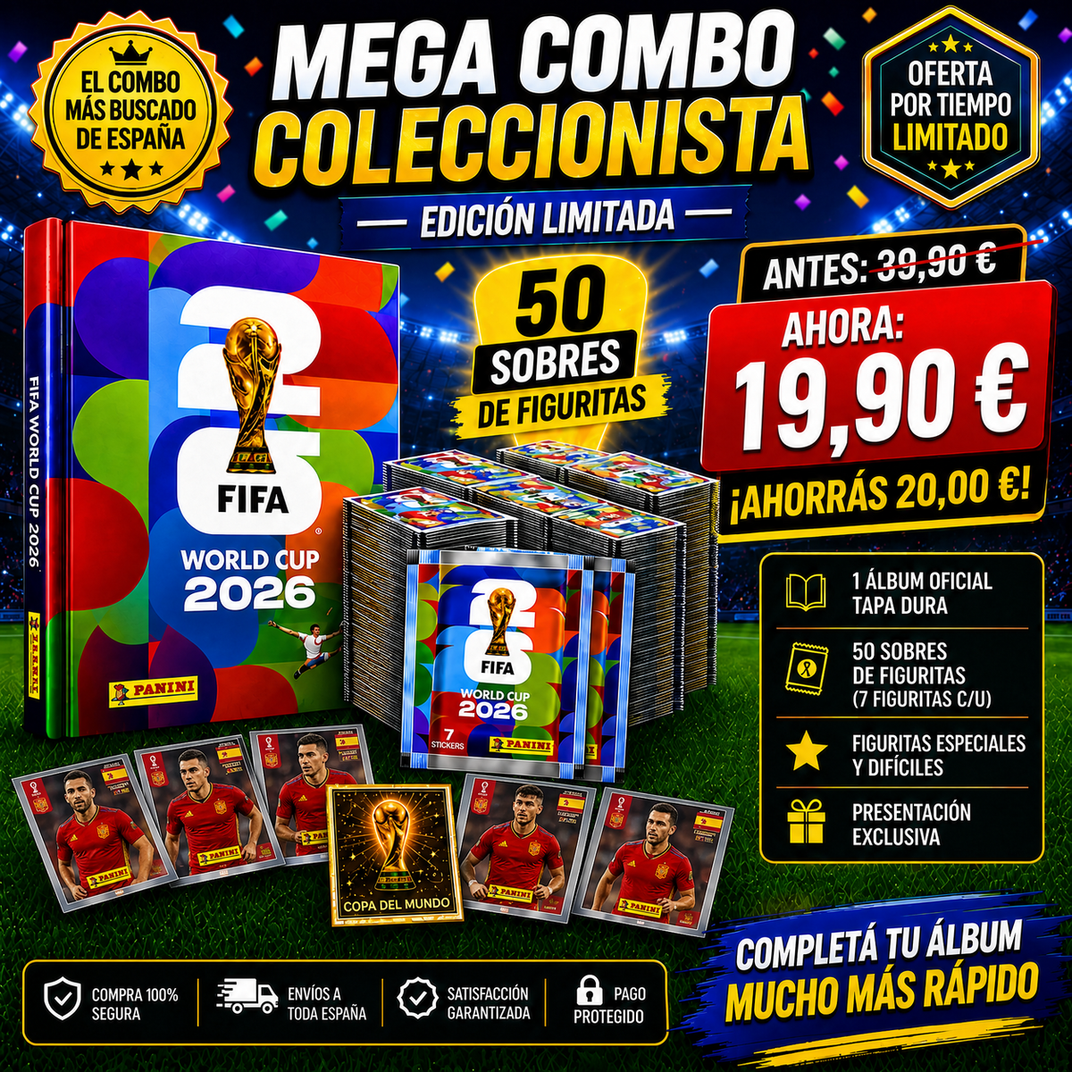 Álbum Del Mundial 2026 Nuevo + 50 Sobres de Figuritas
